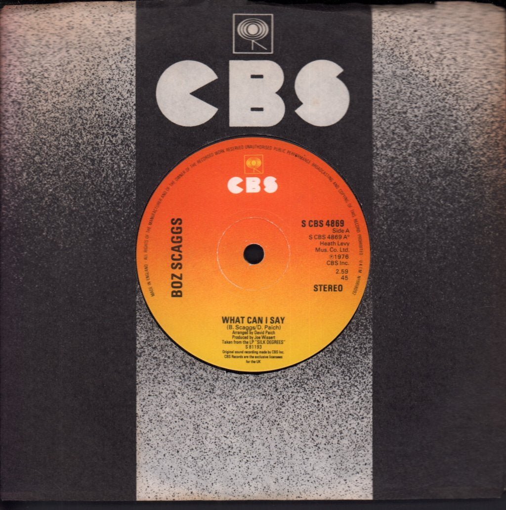 Boz Scaggs - What Can I Say - 7 Inch