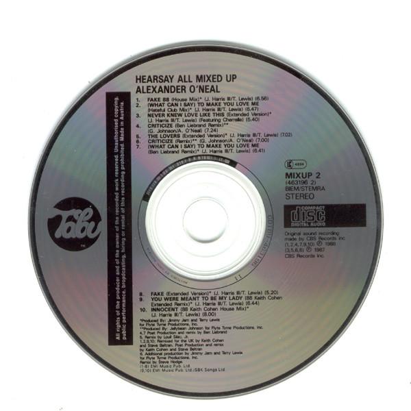 Alexander O'Neal - Hearsay All Mixed Up - Cd