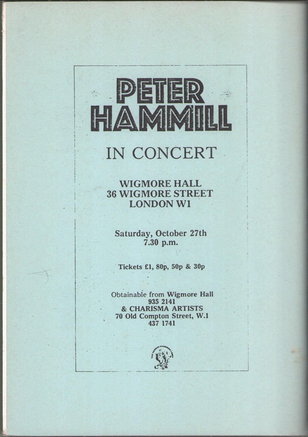 Peter Hammill and Van Der Graaf Generator - Pilgrims 36 - Fanzine