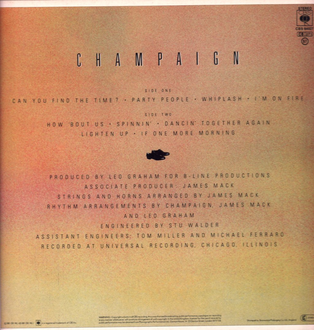 Champaign - How 'Bout Us - Lp