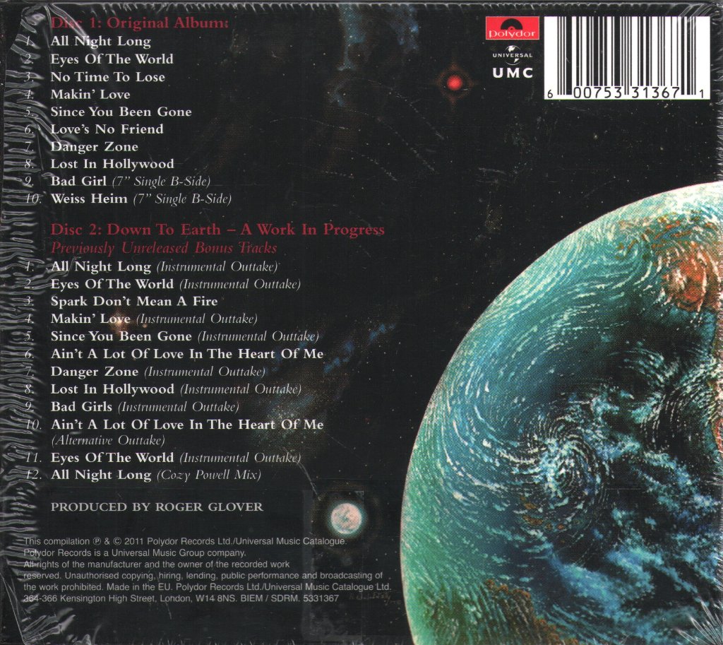 Rainbow - Down To Earth - Double Cd