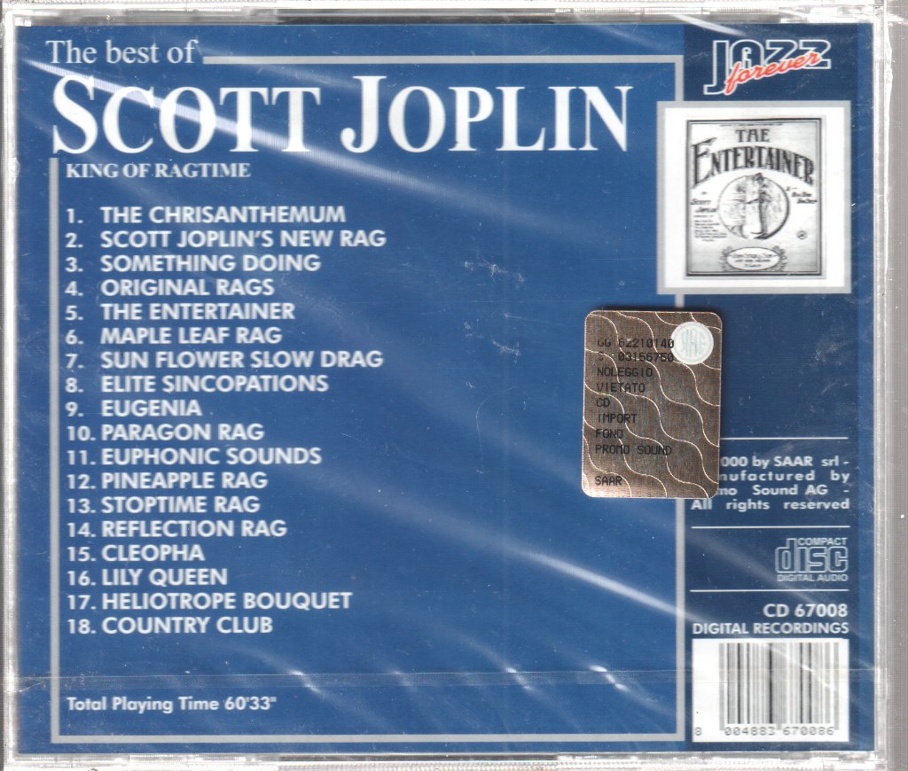 Scott Joplin - Best Of Scott Joplin - King Of Ragtime - Cd