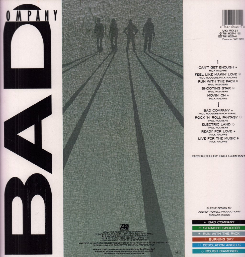 Bad Company (Rock Group) - 10 From 6 - Lp