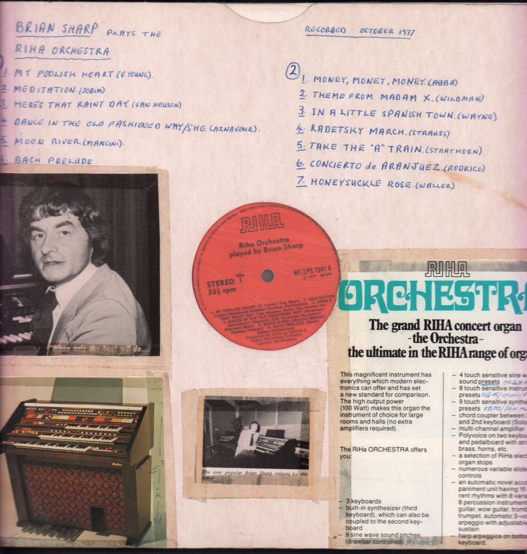 Brian Sharp - Riha Orchestra Played By - Lp