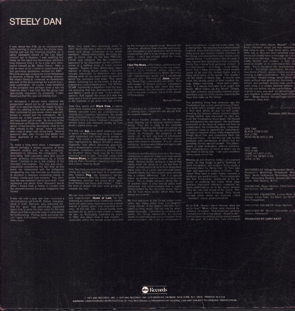 Steely Dan - Aja - Lp