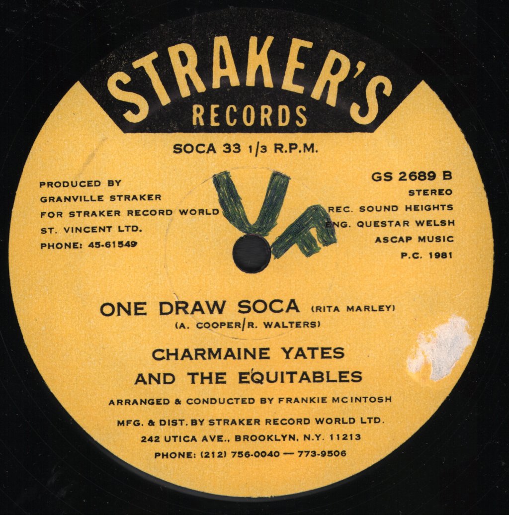 Charmaine Yates And The Equitables - One Draw Soca - 12 Inch