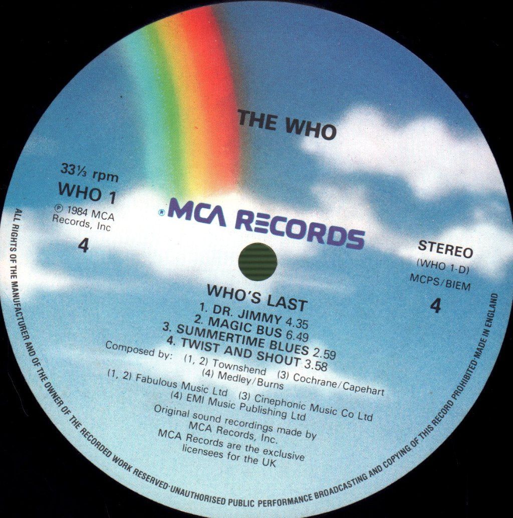 Who - Who's Last - Double Lp