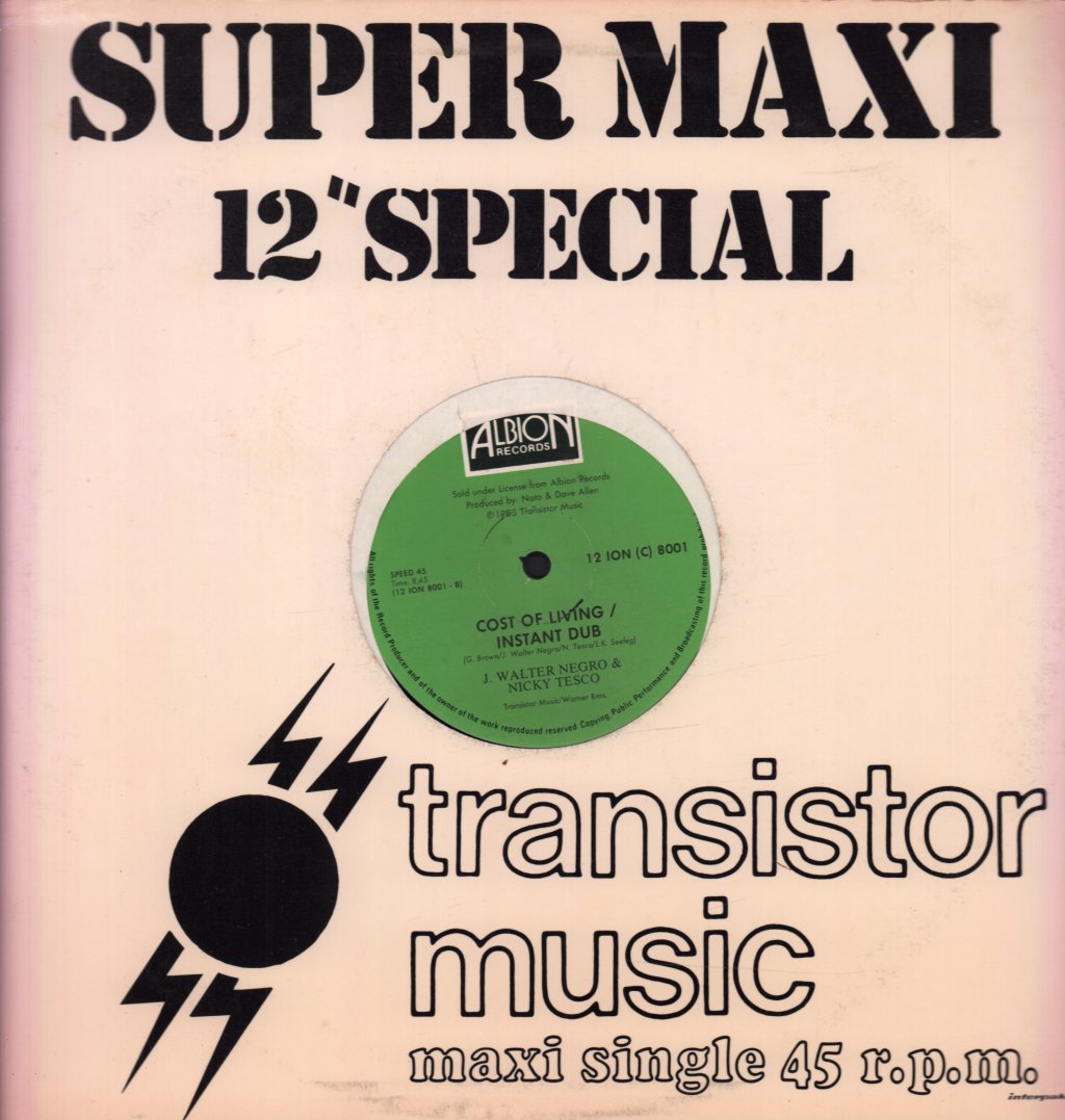 j.walter negro & nicky tesco - cost of living - 12 Inch