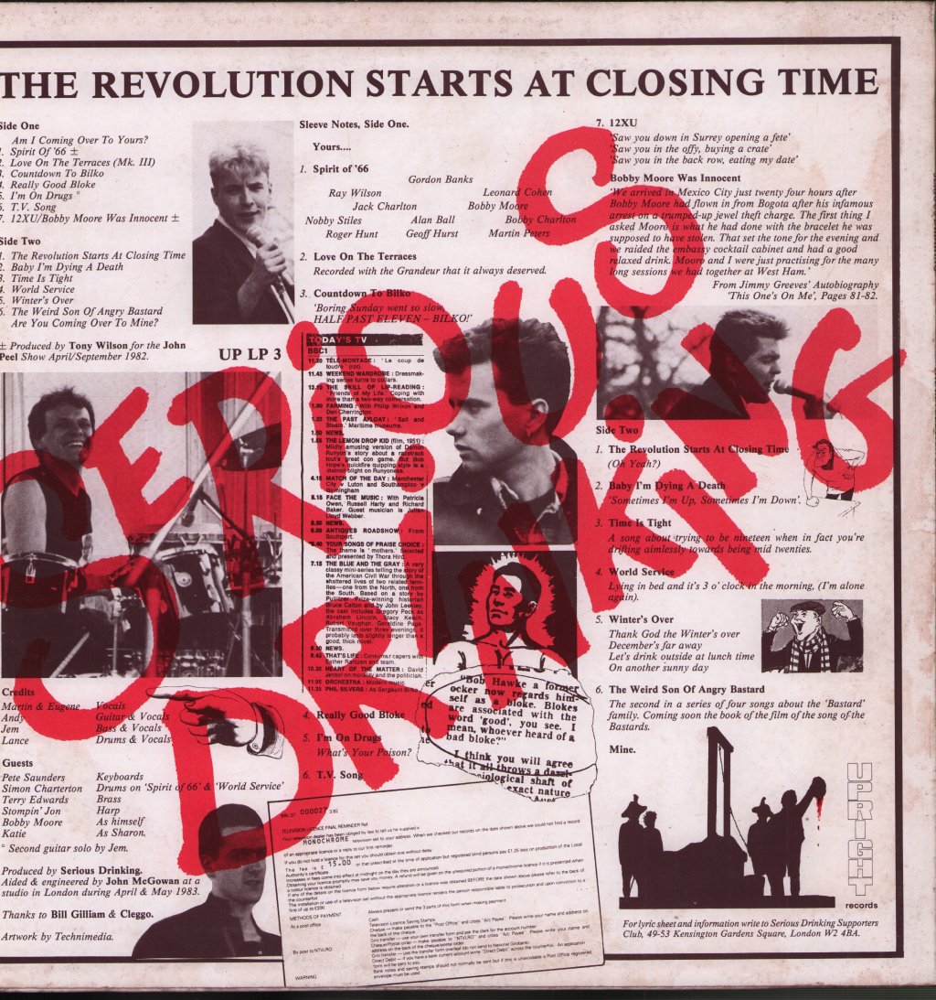 Serious Drinking - Revolution Starts At Closing Time - Lp