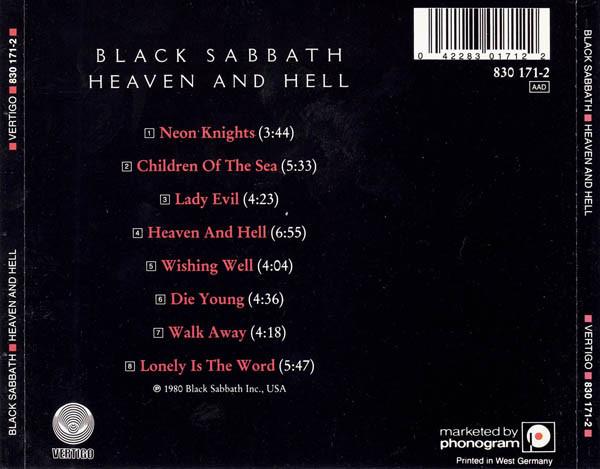 Black Sabbath - Heaven And Hell - Cd