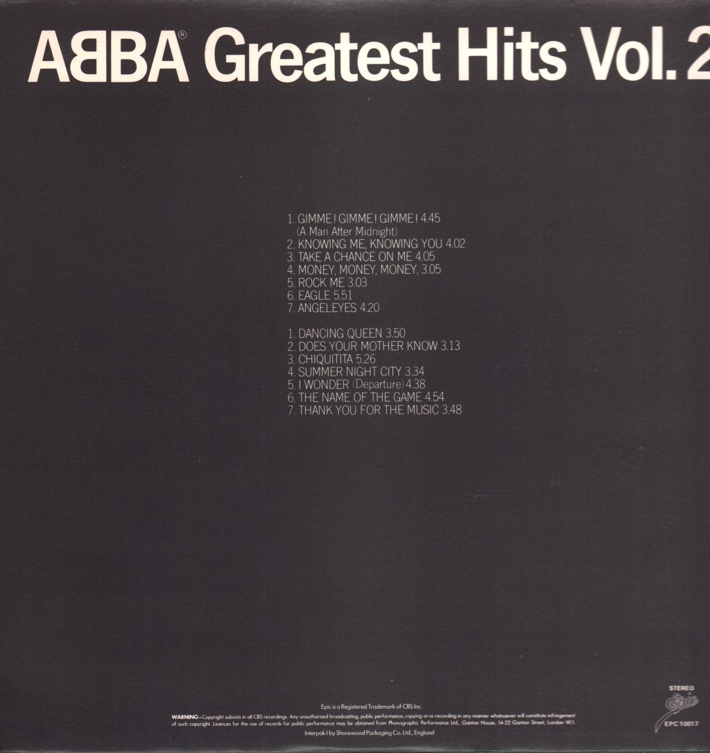 ABBA - Greatest Hits Volume 2 - Lp