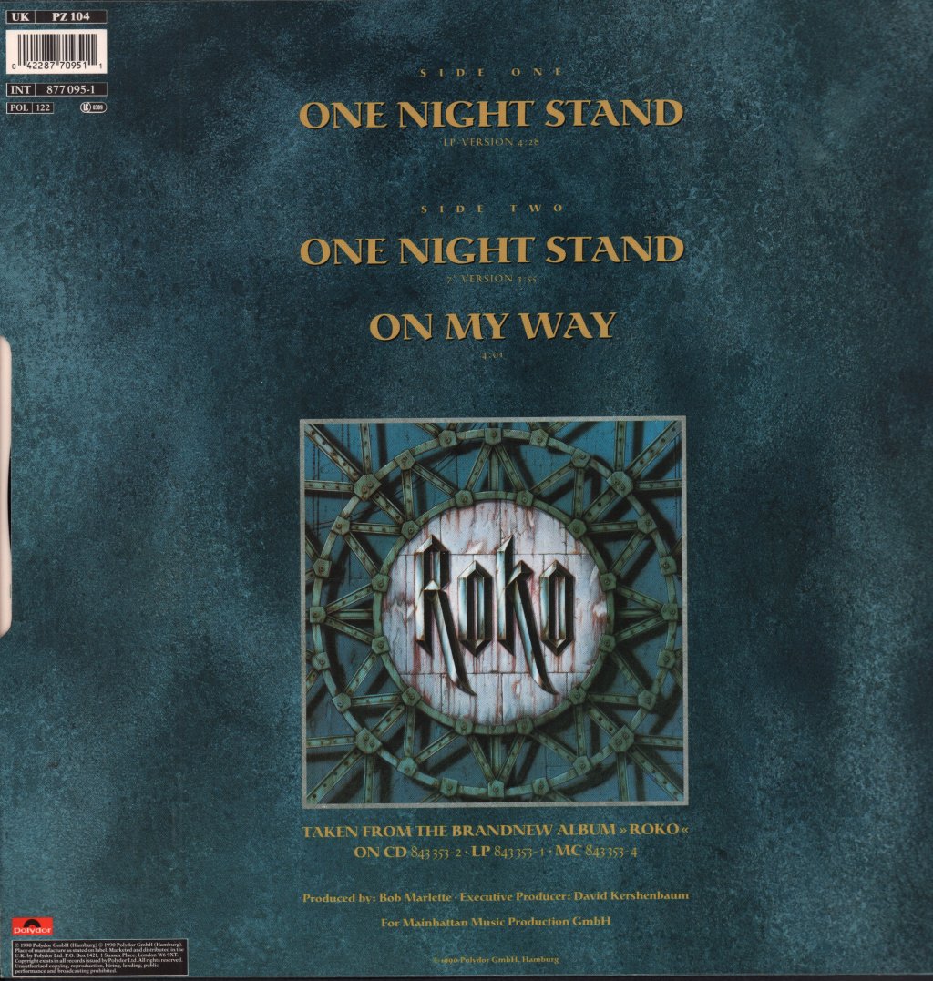 Roko - One Night Stand - 12 Inch