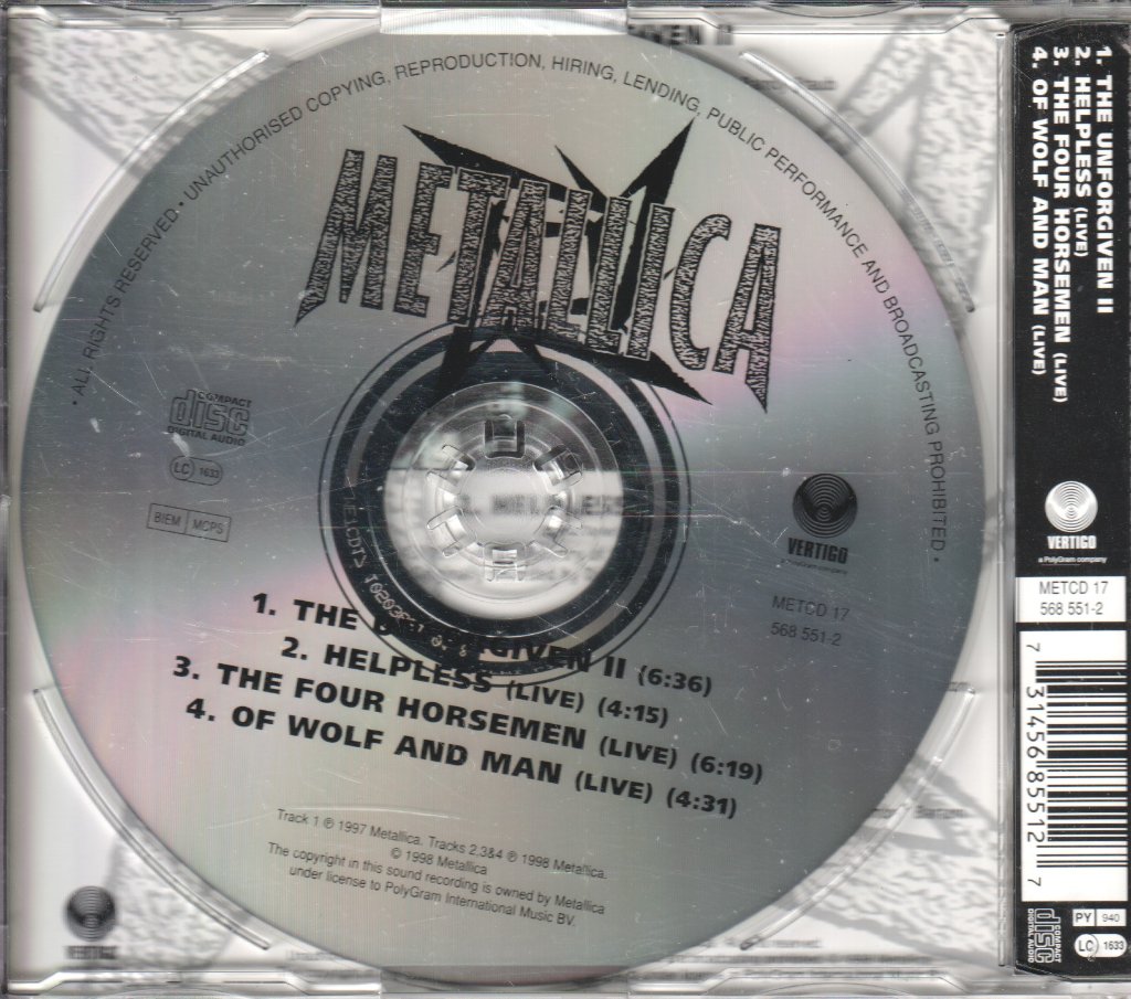 Metallica - Unforgiven 2 - Cd