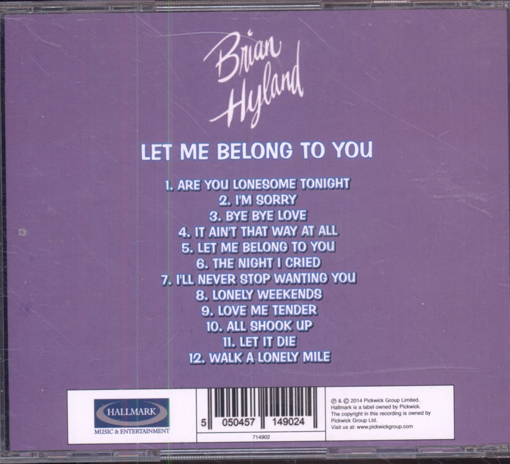 Brian Hyland - Let Me Belong To You - Cd
