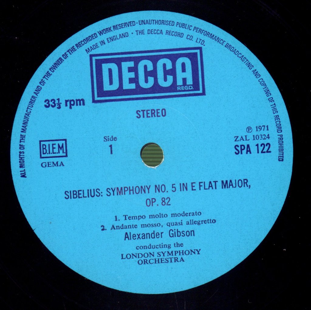 Sibelius - Symphony No. 5 In E Flat Major, Op.82 / Karelia Suite, Op.11 - Lp