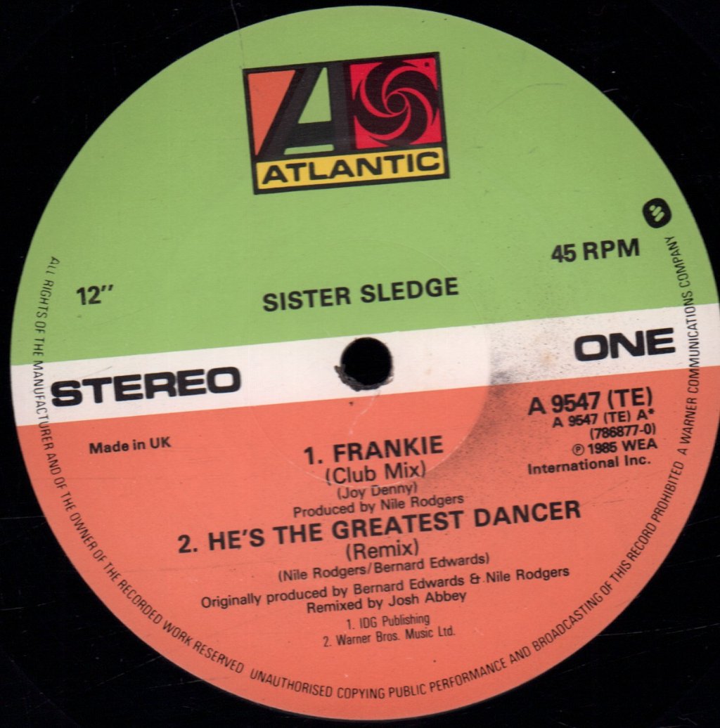 Sister Sledge - Frankie - 12 Inch