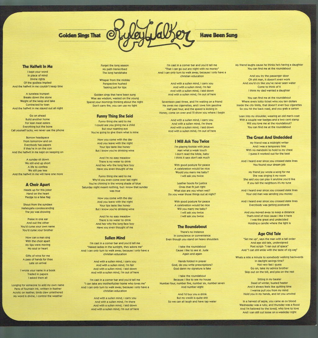 Ryley Walker - Golden Sings That Have Been Sung - Lp