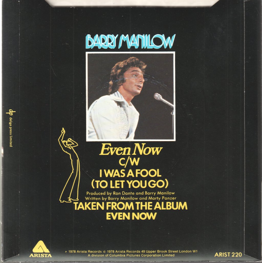 Barry Manilow - Even Now - 7 Inch