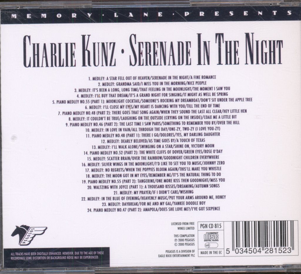 Charlie Kunz - Serenade In The Night - Cd