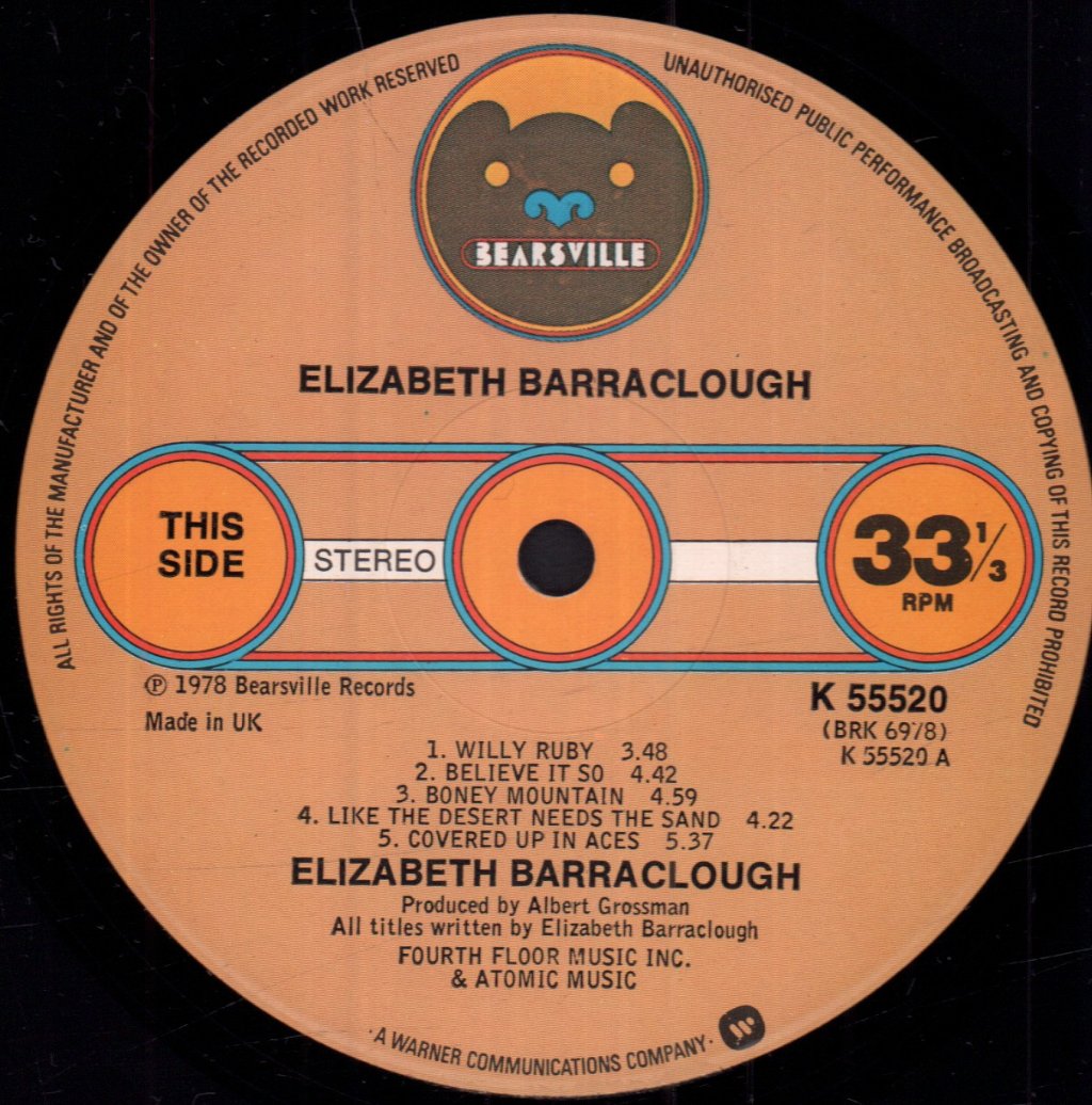 Elizabeth Barraclough - Elizabeth Barraclough - Lp