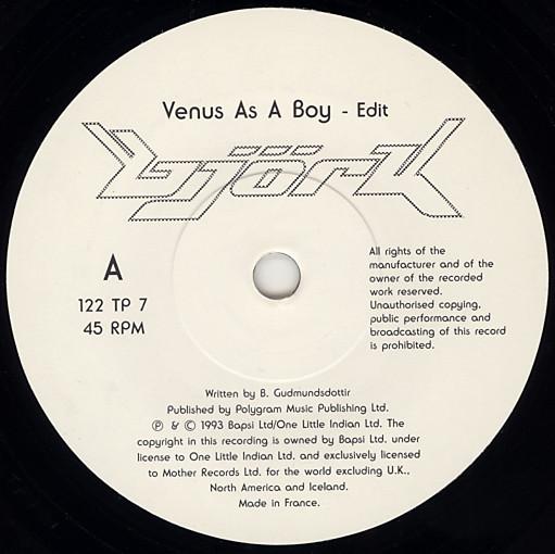 Björk - Venus As A Boy - 7 Inch