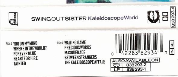 Swing Out Sister - Kaleidoscope World - Cassette