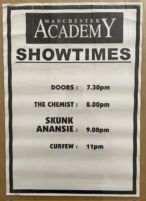 skunk anansie / the chemist - manchester academy showtimes 24th nov 2009 - Poster