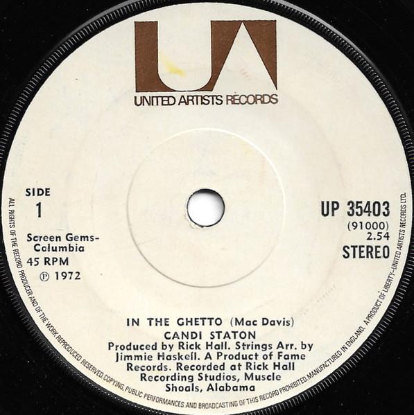 Candi Staton - In The Ghetto / Sure As Sin - 7 Inch