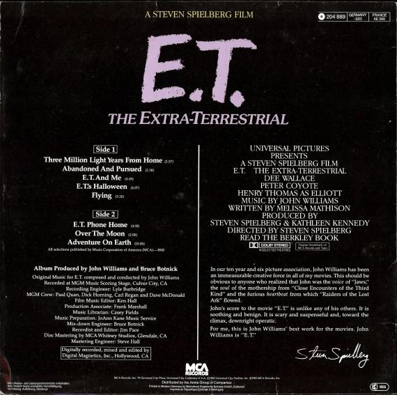 John Williams - E.T. The Extra-Terrestrial Music From The Original Motion Picture Soundtrack - Lp