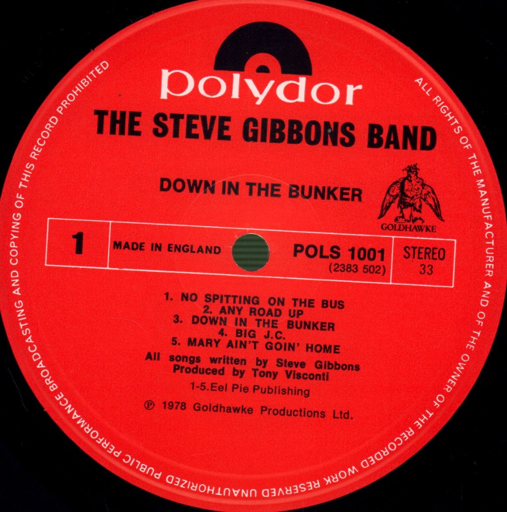 Steve Gibbons Band - Down In The Bunker - Lp