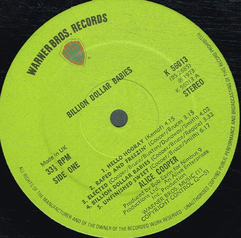 Alice Cooper - Billion Dollar Babies - Lp