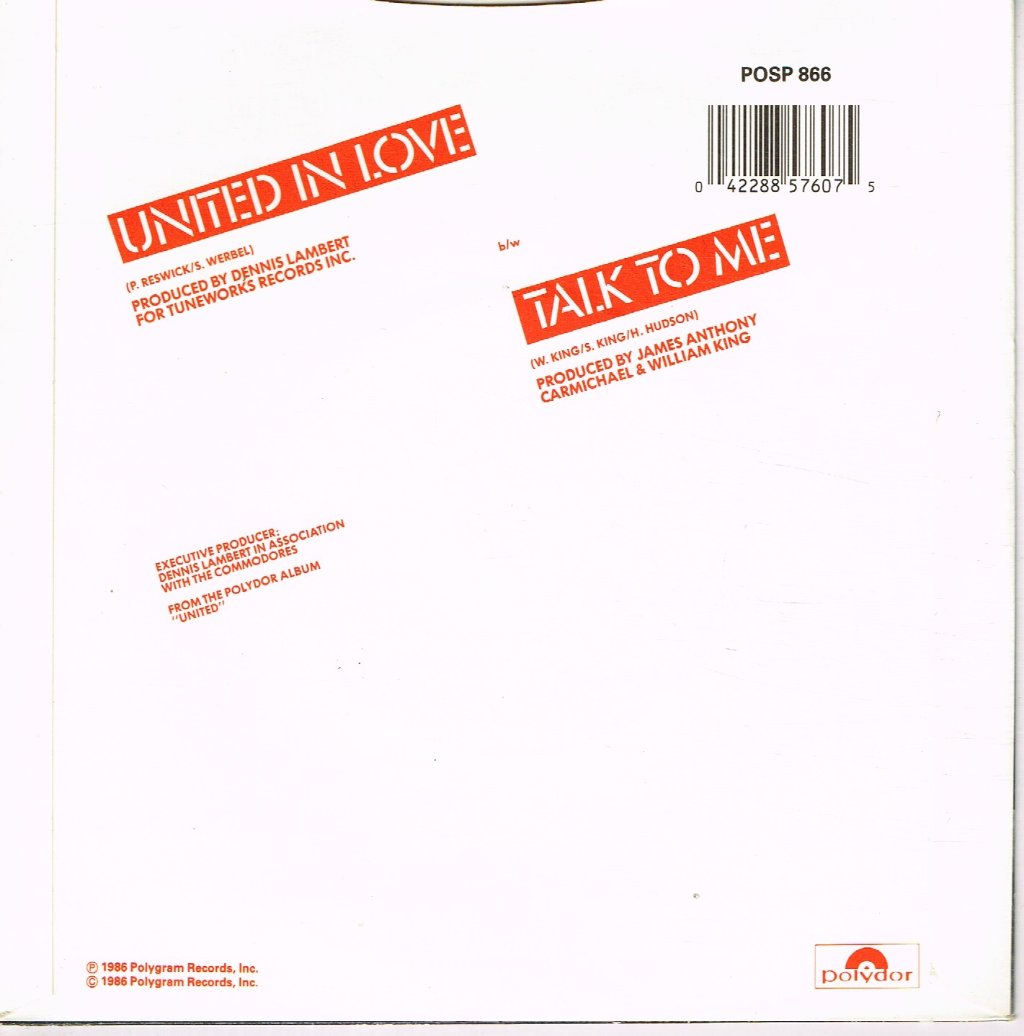 Commodores - United In Love - 7 Inch