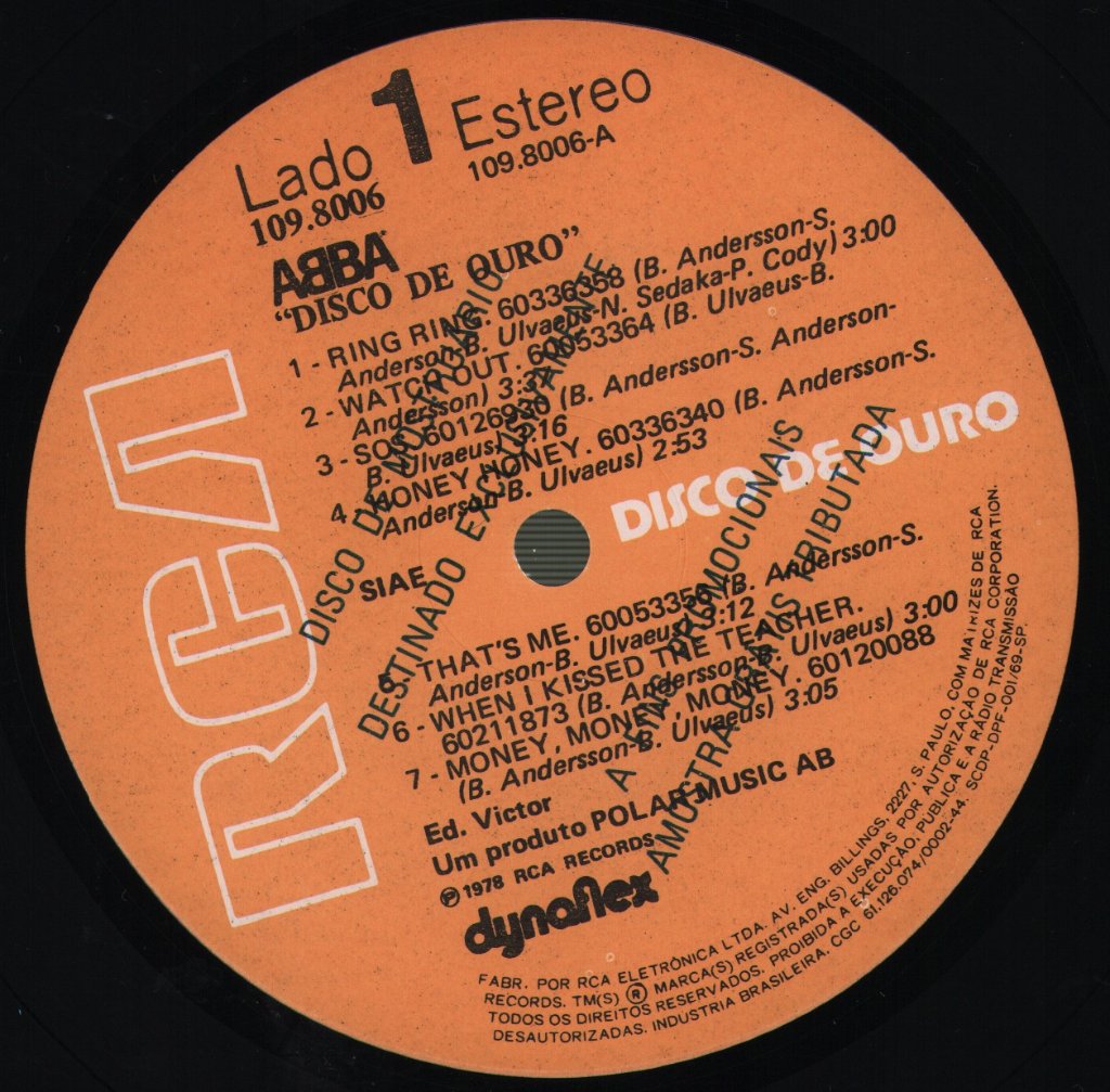 ABBA - Disco De Ouro - Lp