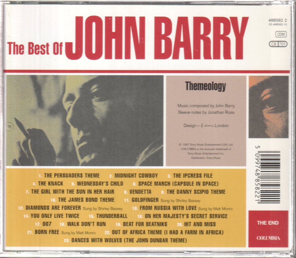 John Barry - Best Of John Barry - Themeology - Cd