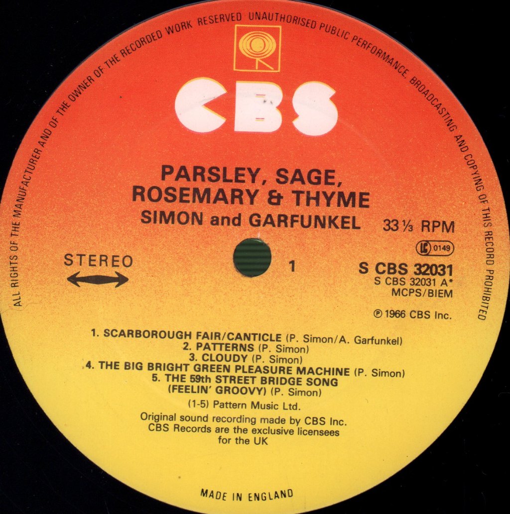 Simon And Garfunkel - Parsley Sage Rosemary And Thyme - Lp