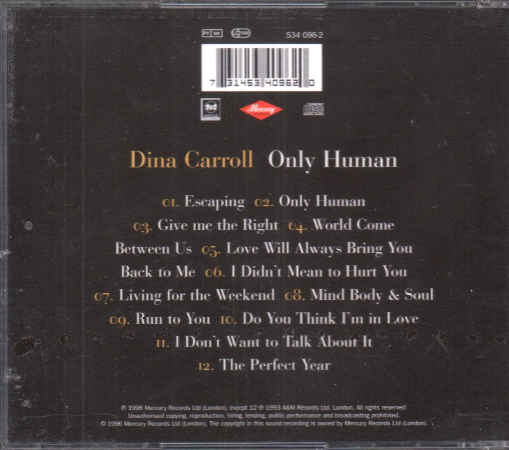 Dina Carroll - Only Human - Cd