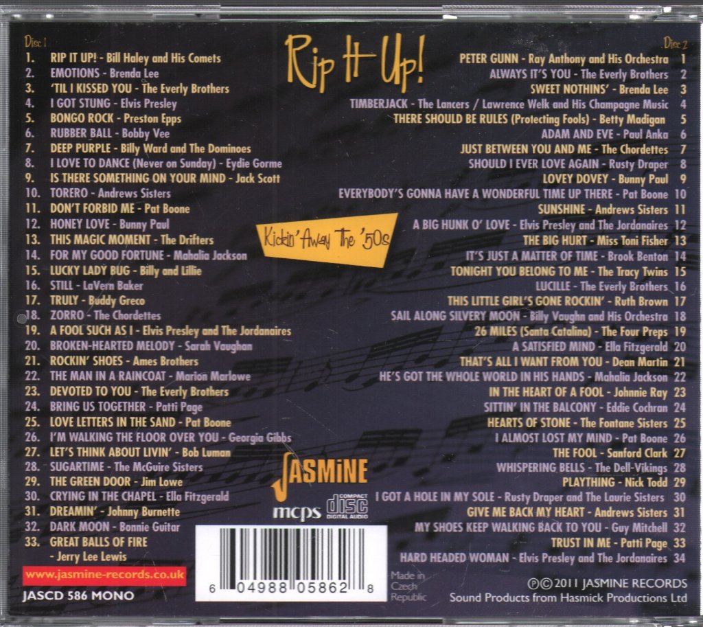 Various Artists - Rip It Up! Kickin' Away The 50's - Double Cd