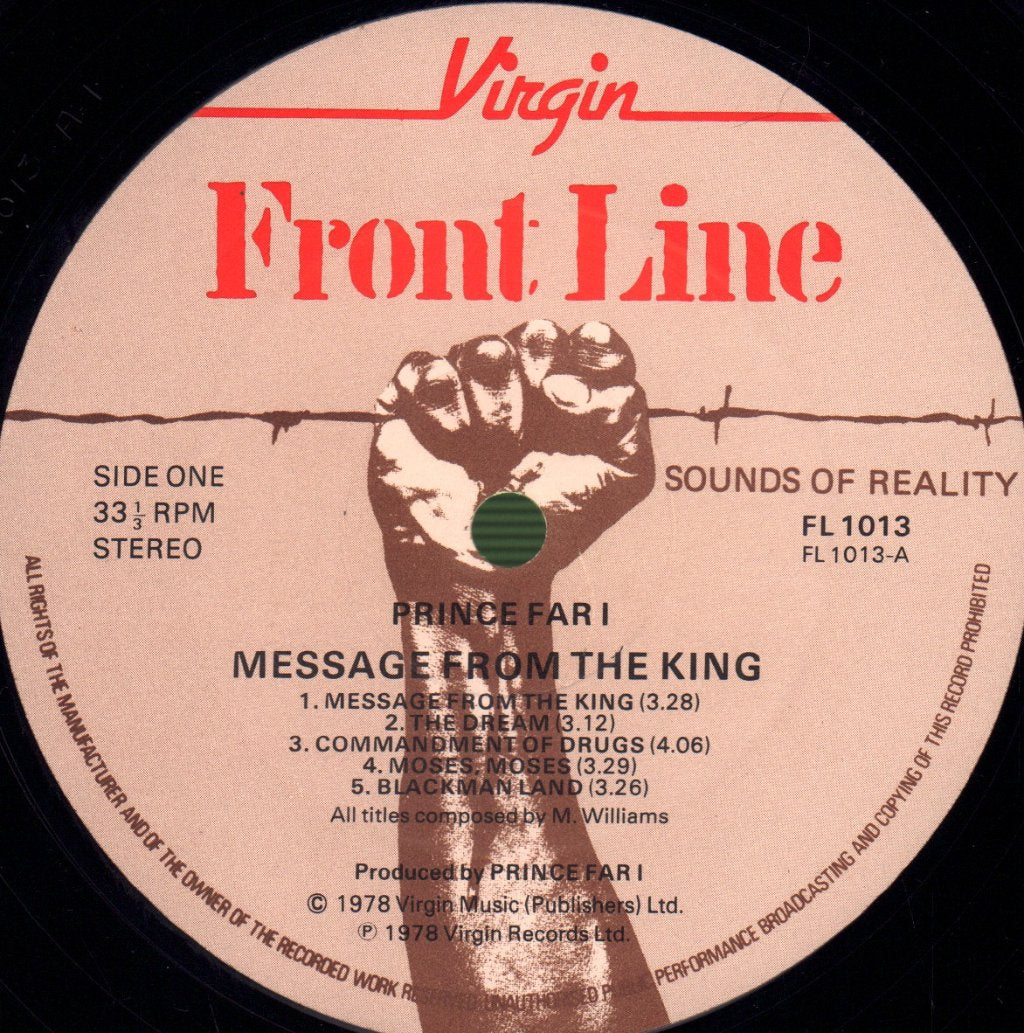 Prince Far I And The Arabs - Message From The King - Lp