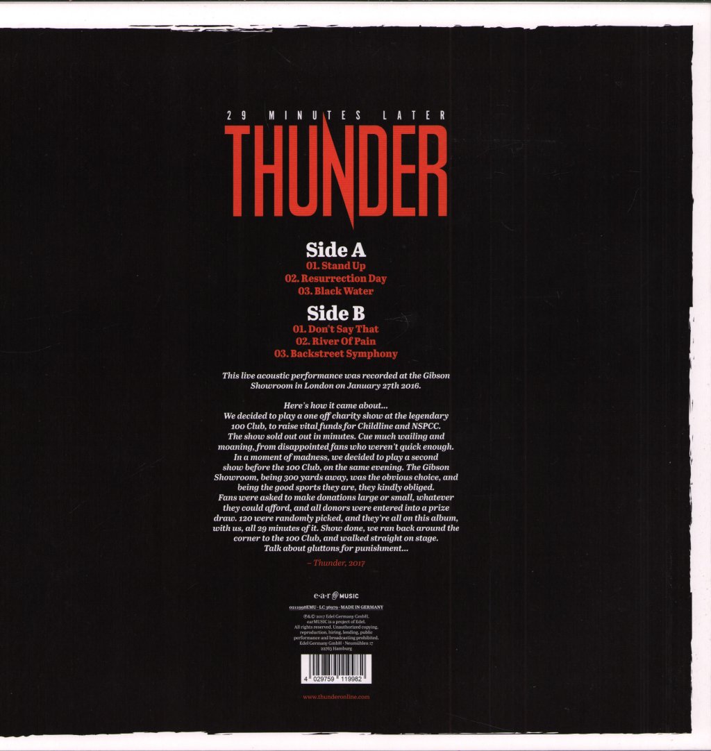 Thunder - 29 Minutes Later - Lp