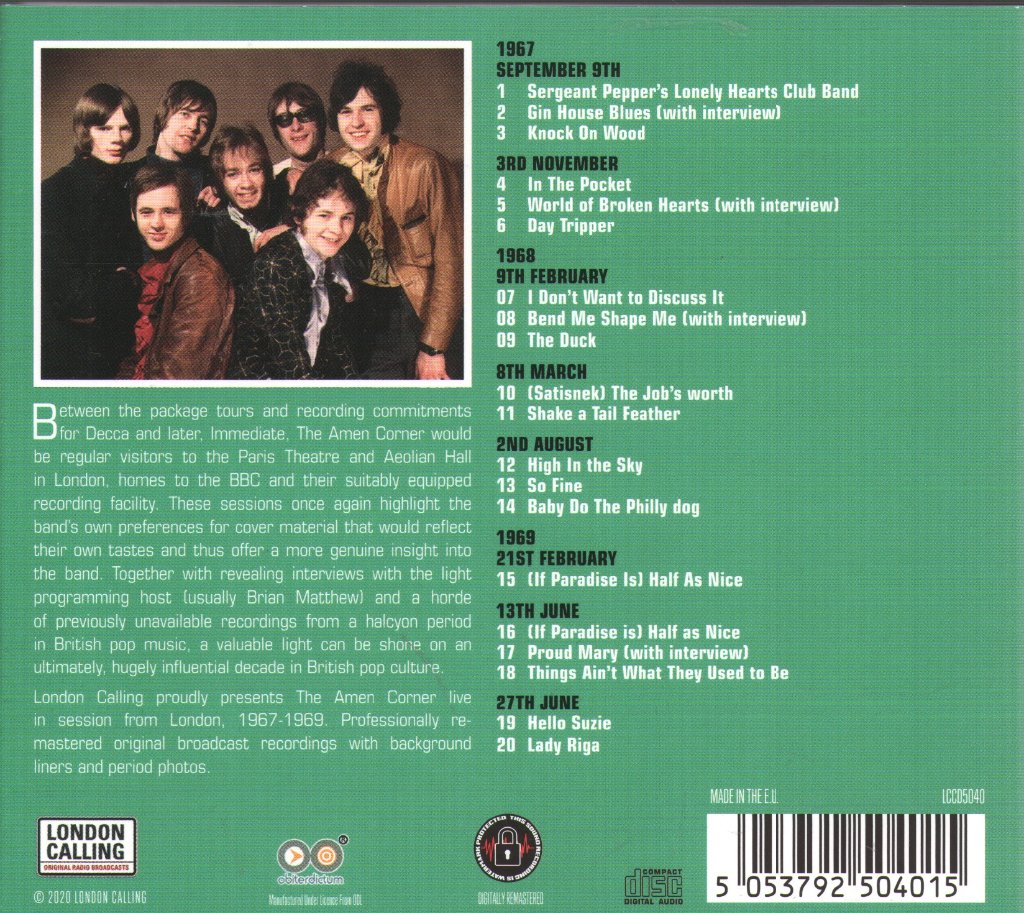Amen Corner - Live On Air '67 - '69 - Cd