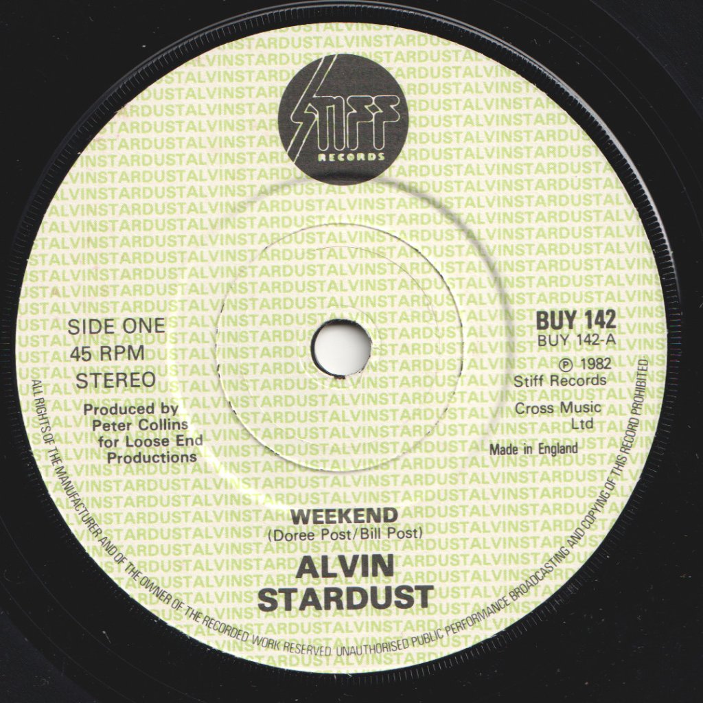 Alvin Stardust - Weekend - 7 Inch