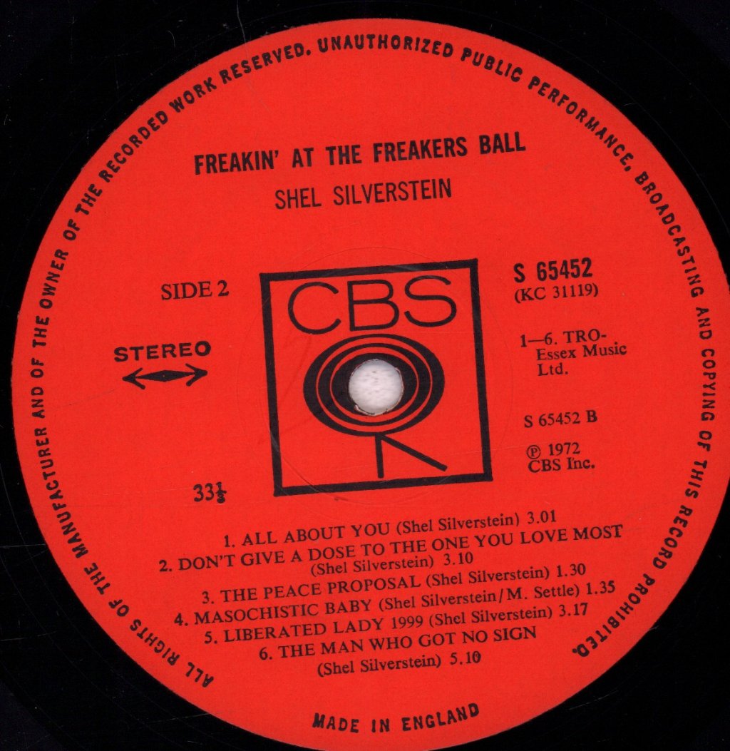 Shel Silverstein - Freakin' At The Freakers Ball - Lp