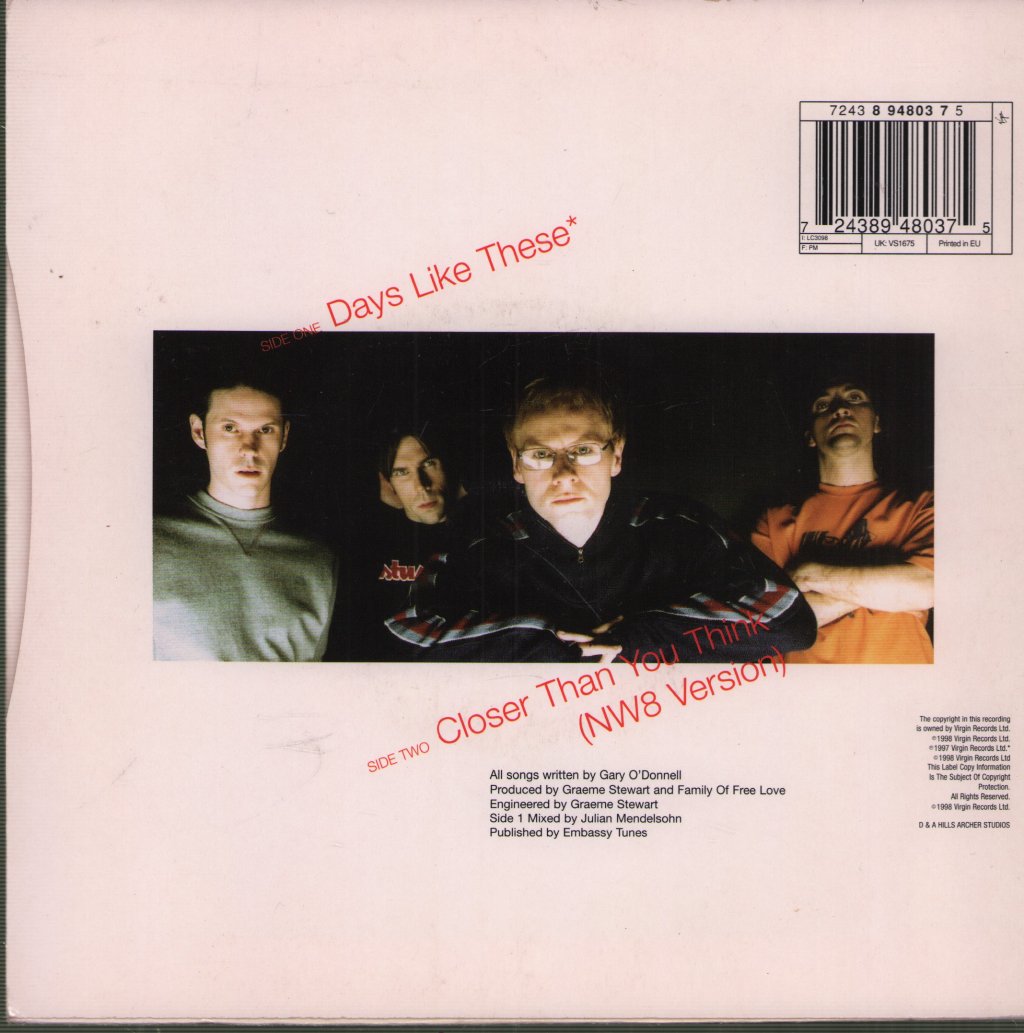 Days Like These - Family Of Free Love - 7 Inch