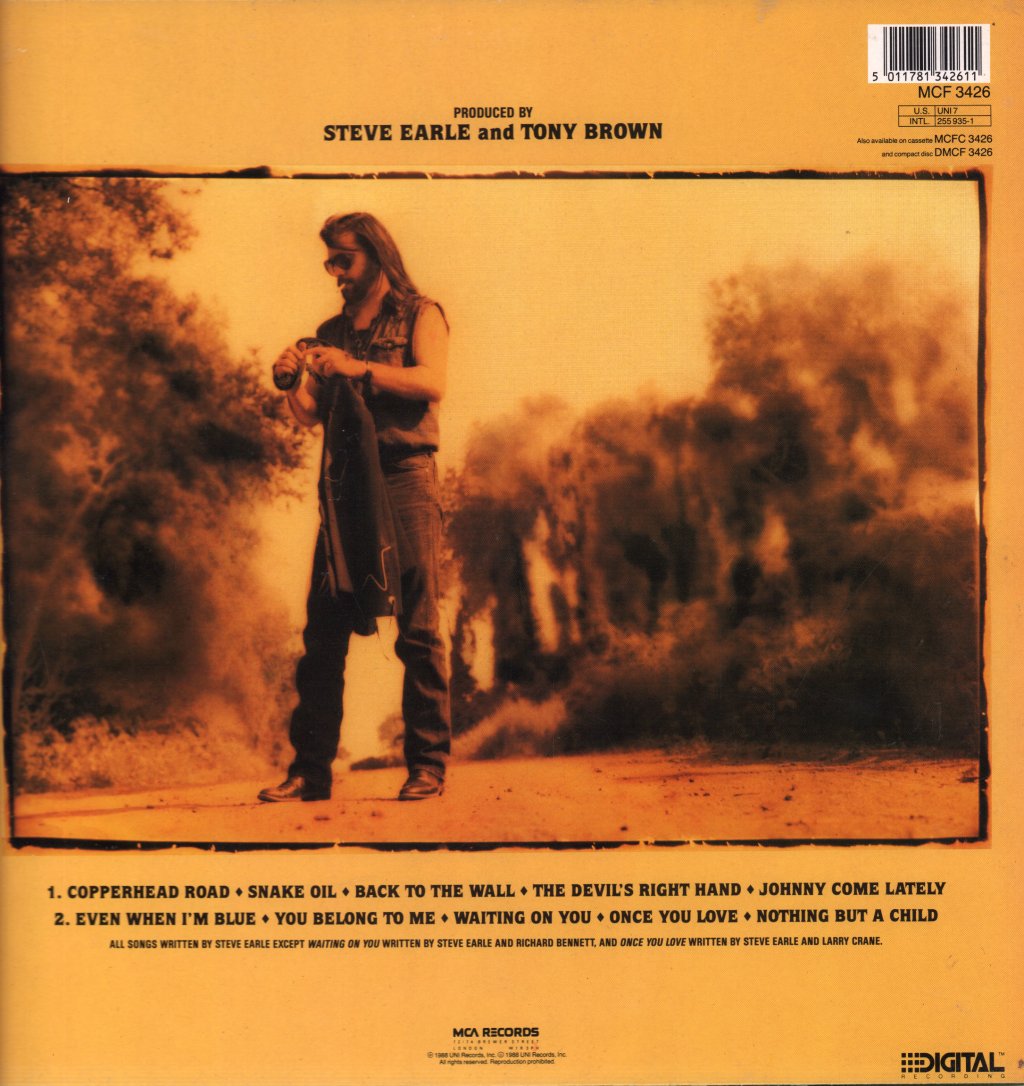 Steve Earle - Copperhead Road - Lp