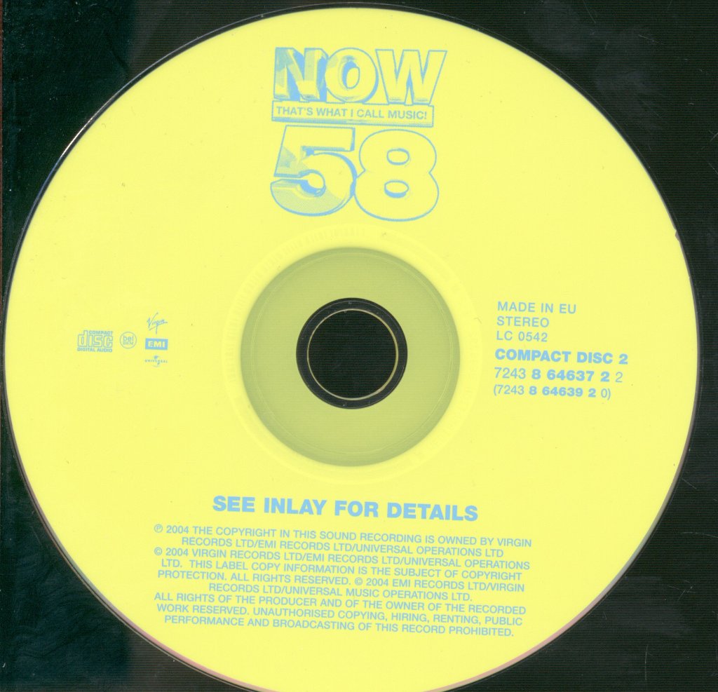 Various Artists - Now That's What I Call Music 58 - Double Cd