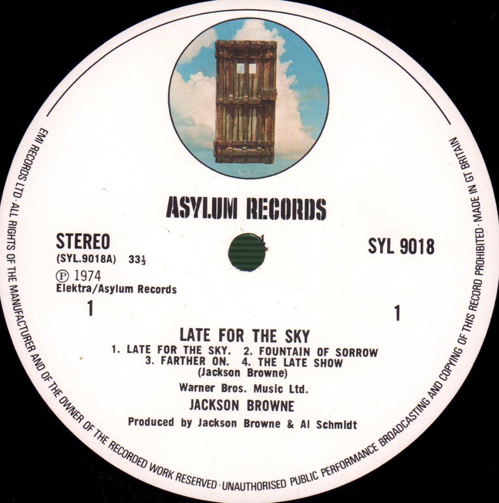 Jackson Browne - Late For The Sky - Lp