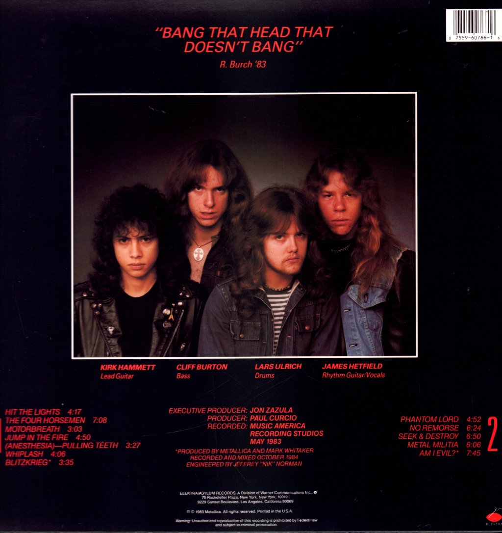 Metallica - Kill 'Em All - Lp
