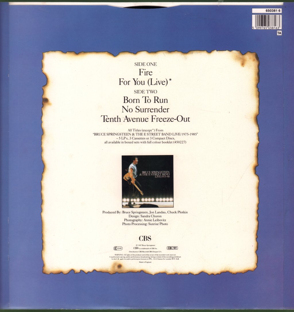 Bruce Springsteen - Fire - 12 Inch
