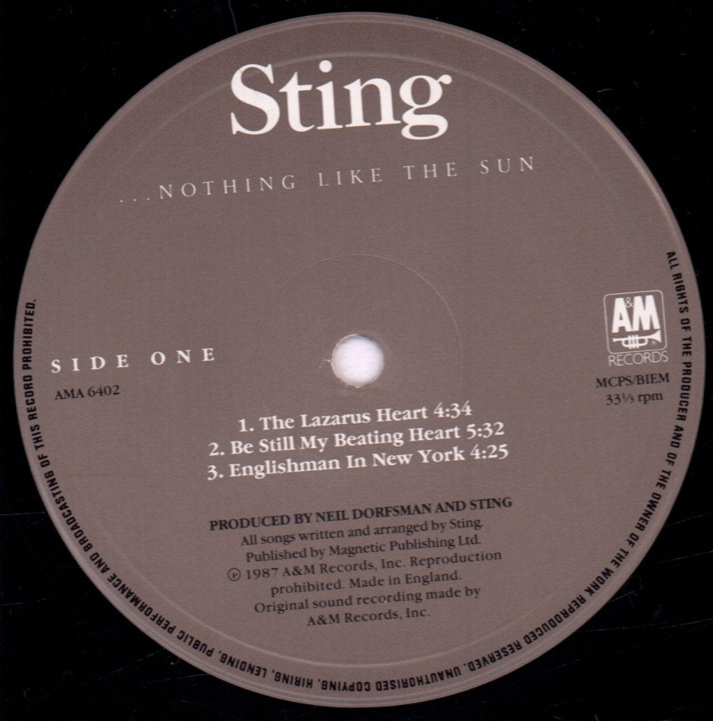 Sting - Nothing Like The Sun - Double Lp