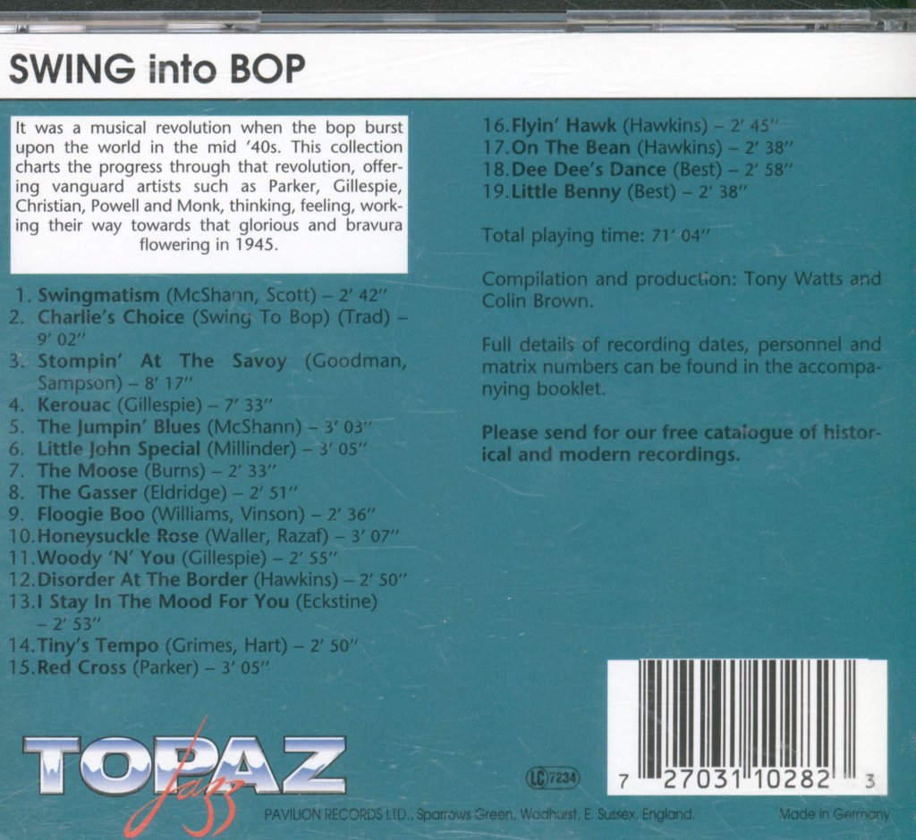 Various Artists - Swing Into Bop - Cd